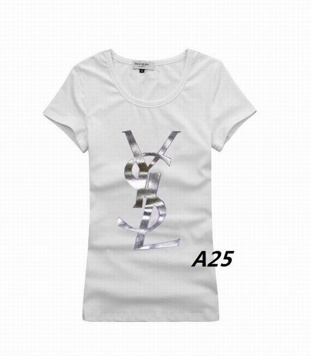 YSL short round collar T woman S-XL-052